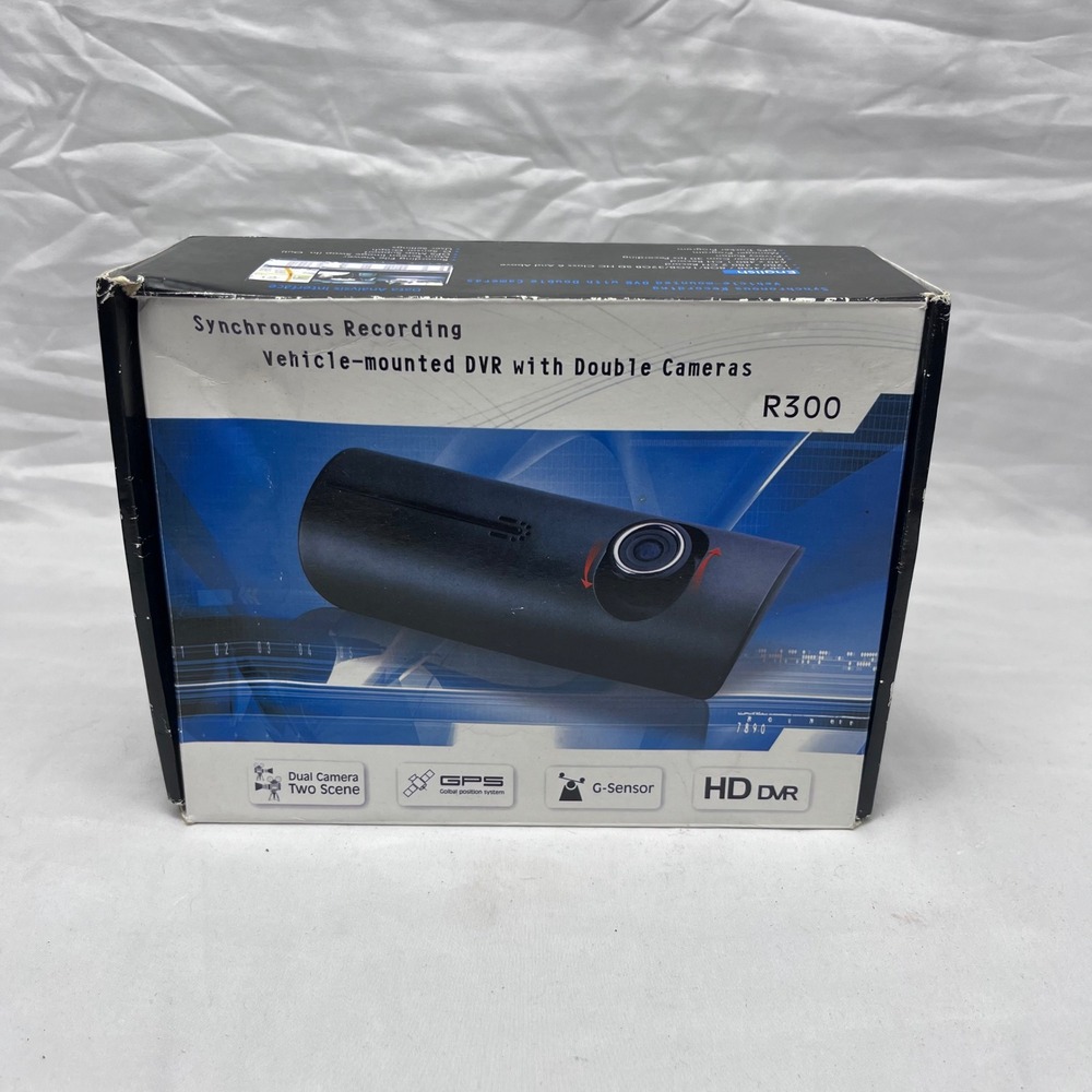 R300 Dual Dash Cam GPS G-Sensor HD Black Vehicle Mounted DVR
